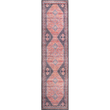 Dalyan Geometric Medallions Washable Area Rug